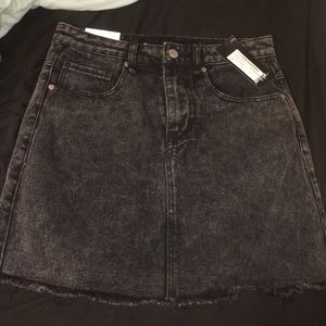 Nasty Gal Black Denim Skirt